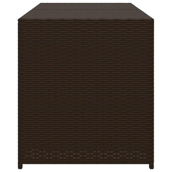 Gartentruhe Braun 283L Poly Rattan