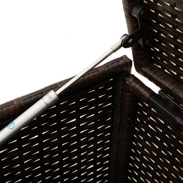 Gartentruhe Braun 283L Poly Rattan