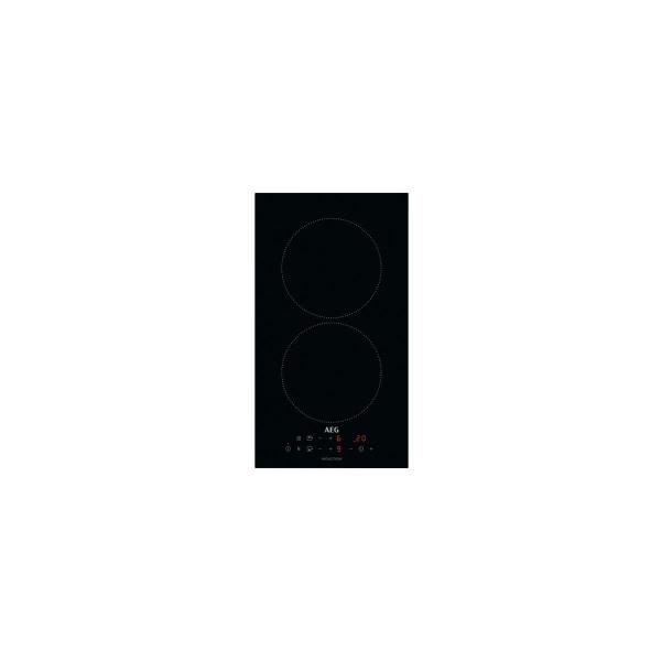 ARDEBO.de AEG IKB32300CB Autarkes Domino-Induktionskochfeld, 30cm breit, 9 Stufen Regulierung, Rahmenlos, Powerfunktion, Kindersicherung, Topferkennung, Schwarz