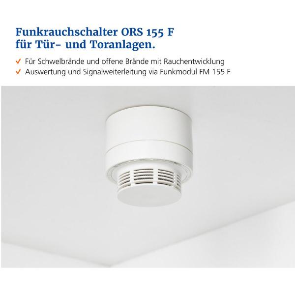 Hekatron ORS Funkset 155 Funkauchschalter Set, d=80mm, weiß (31-4100025-01-01)