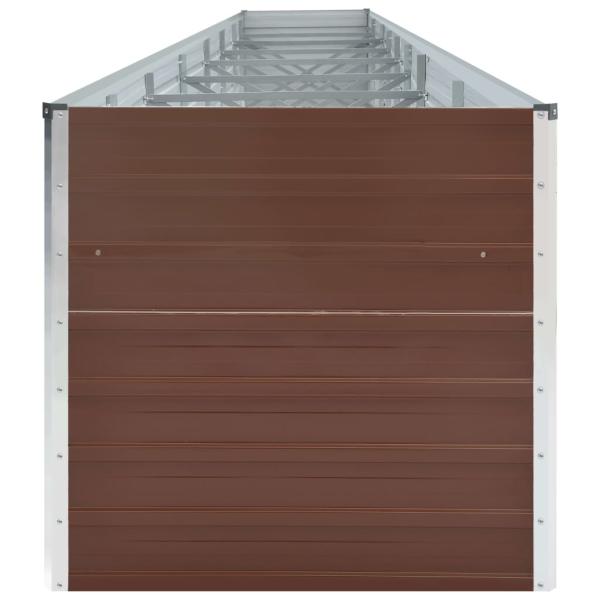 Garten-Hochbeet Verzinkter Stahl 600x80x45 cm Braun