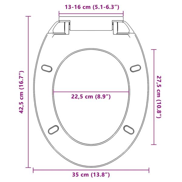 Toilettensitz mit Absenkautomatik Grün Oval
