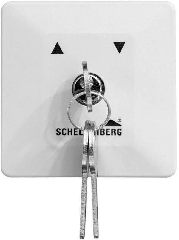 Schellenberg Schlüsselschalter Aufputz zur Steuerung von elektrischen Garagen-, Außen- und Drehtorantrieben, weiß (25101)