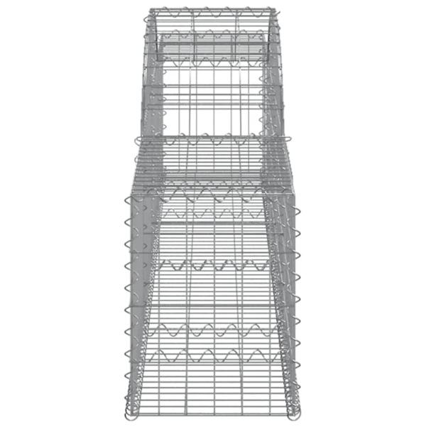 Gabionen mit Hochbogen 10 Stk. 300x30x40/60 cm Verzinktes Eisen