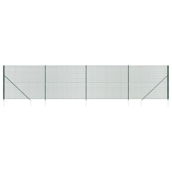Maschendrahtzaun mit Bodenhülsen Grün 2,2x10 m