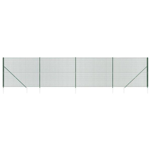 Maschendrahtzaun mit Bodenhülsen Grün 2,2x10 m