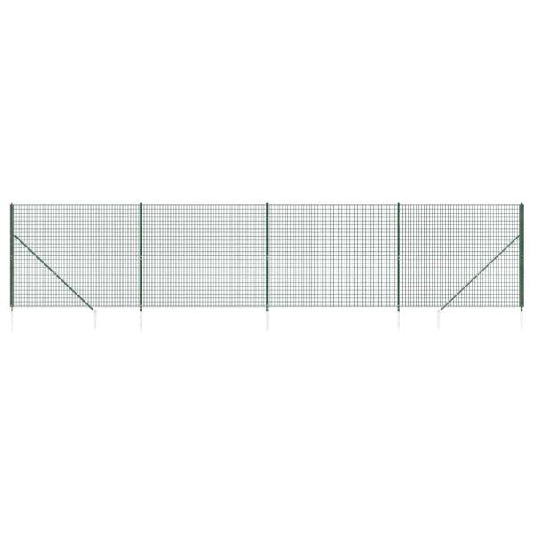 Maschendrahtzaun mit Bodenhülsen Grün 2,2x10 m