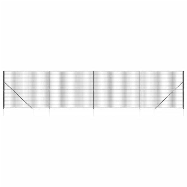 Maschendrahtzaun mit Bodenhülsen Anthrazit 2,2x10 m