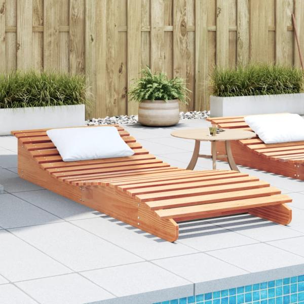 ARDEBO.de - Sonnenliege Wachsbraun 205x80x31,5 cm Massivholz Kiefer