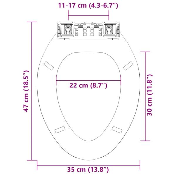 Toilettensitz mit Absenkautomatik und Quick-Release Schwarz