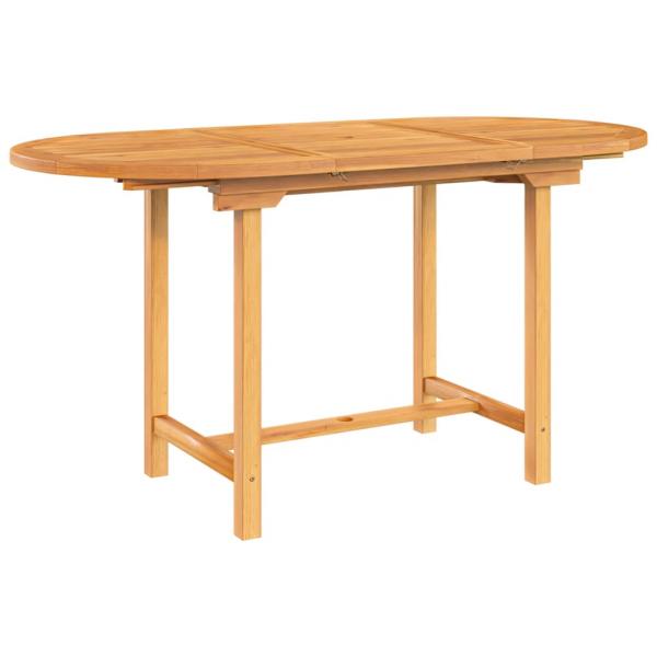 Gartentisch Ausziehbar 110-160x80x75 cm Massivholz Teak