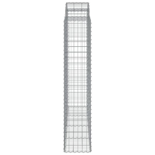 Gabionen mit Hochbogen 6 Stk. 200x50x200/220cm Verzinktes Eisen