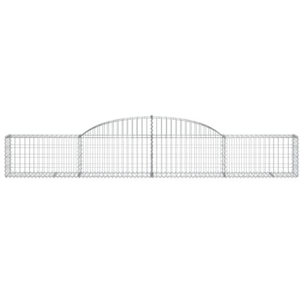 Gabionen mit Hochbogen 9 Stk. 300x30x40/60 cm Verzinktes Eisen