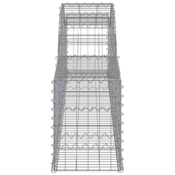 Gabionen mit Hochbogen 9 Stk. 300x30x40/60 cm Verzinktes Eisen
