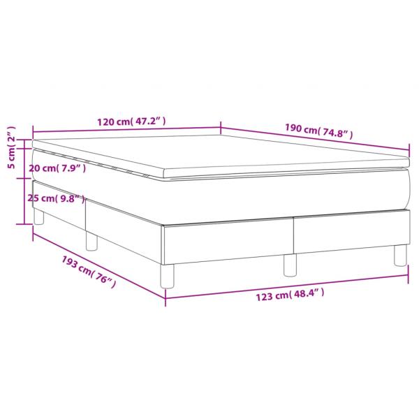 Boxspringbett mit Matratze Taupe 120x190 cm Stoff