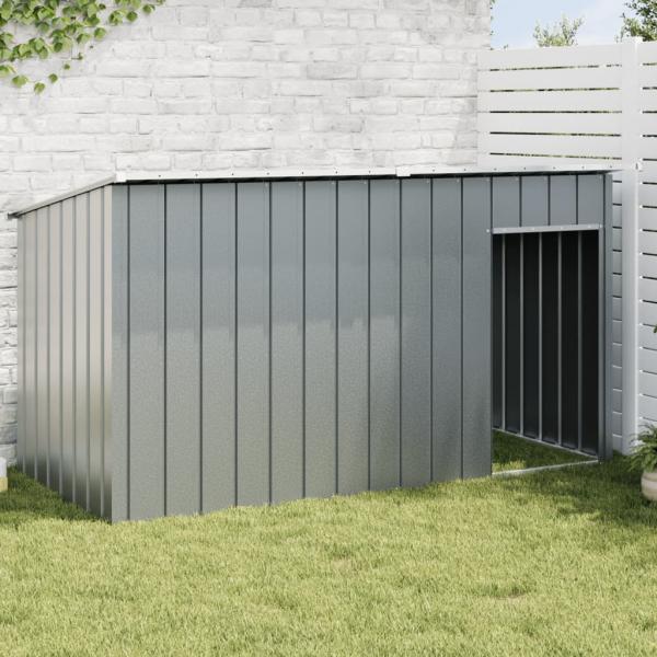 ARDEBO.de - Hundehütte mit Dach Anthrazit 196x91x110 cm Verzinkter Stahl