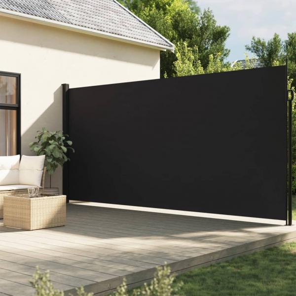 ARDEBO.de - Seitenmarkise Ausziehbar Schwarz 220x500 cm