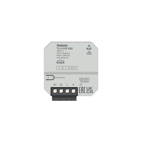 ARDEBO.de Theben TU 4 S RF KNX Funk-Tasterschnittstelle 8-fach, Unterputz, Binäreingang 4961614