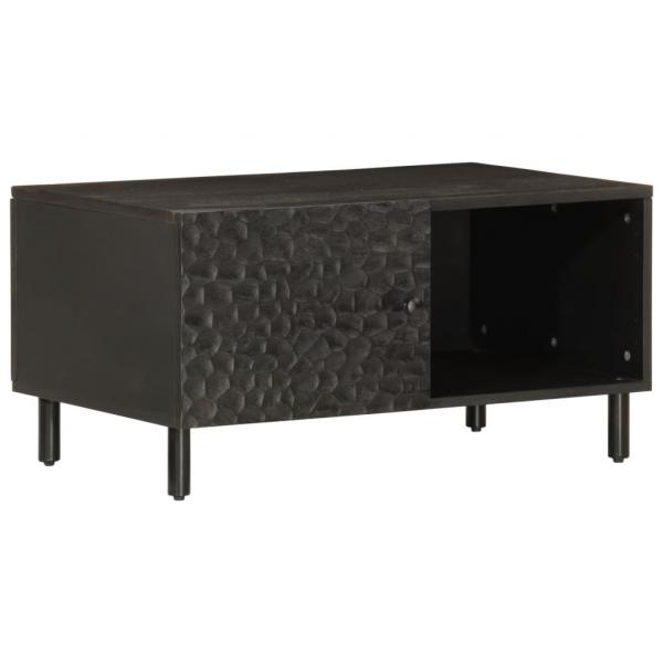 ARDEBO.de - Couchtisch Schwarz 80x50x40 cm Massivholz Mango