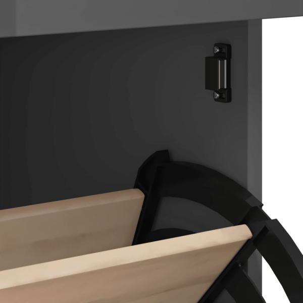 ARDEBO.de - Schuhschrank VIKEN Anthrazit Holzwerkstoff