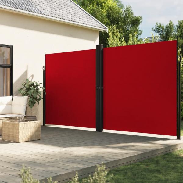 ARDEBO.de - Seitenmarkise Ausziehbar Rot 200x1200 cm