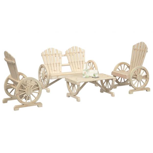 ARDEBO.de - 4-tlg. Garten-Lounge-Set Massivholz Tanne