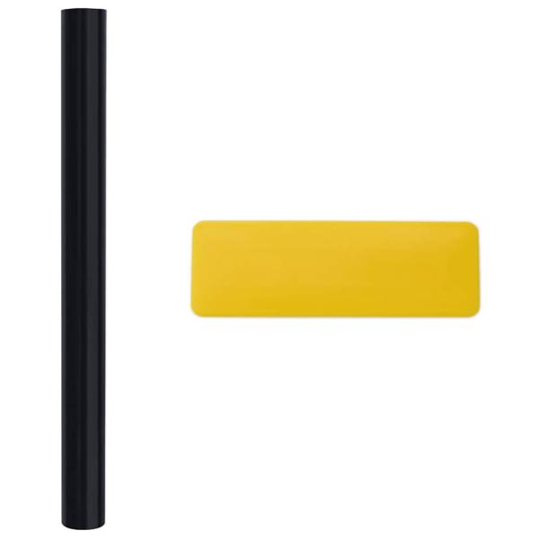 Fensterfolien 5 Stk. Statisch Matt Schwarz PVC