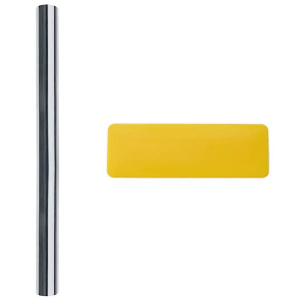 Sonnenschutzfolien 3 Stk. Statisch Reflektierend Silbern PVC