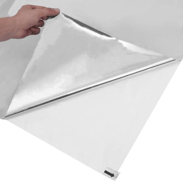 Sonnenschutzfolien 3 Stk. Statisch Reflektierend Silbern PVC