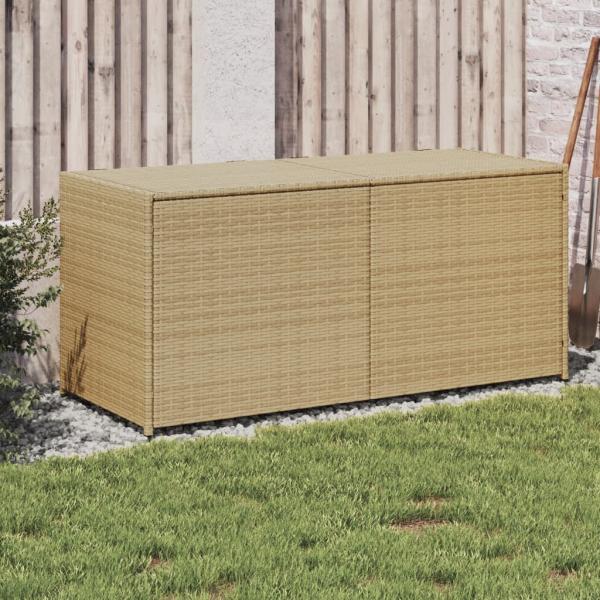 ARDEBO.de - Gartentruhe Beige 283L Poly Rattan