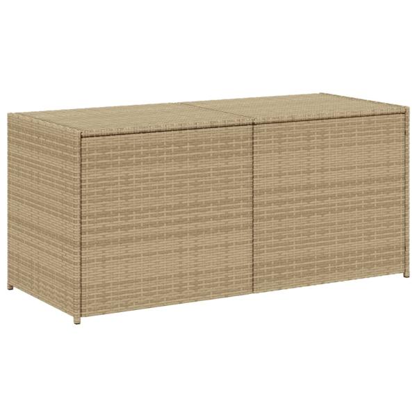 Gartentruhe Beige 283L Poly Rattan