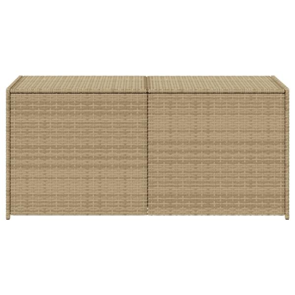 Gartentruhe Beige 283L Poly Rattan