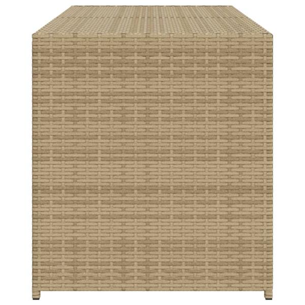 Gartentruhe Beige 283L Poly Rattan