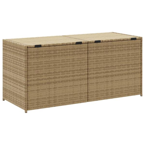 Gartentruhe Beige 283L Poly Rattan