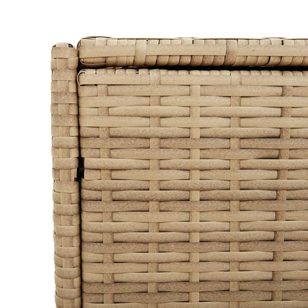 Gartentruhe Beige 283L Poly Rattan
