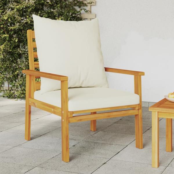 ARDEBO.de - Gartensessel 2 Stk. mit Kissen Massivholz Akazie