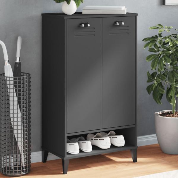 ARDEBO.de - Schuhschrank VIKEN Anthrazit Holzwerkstoff