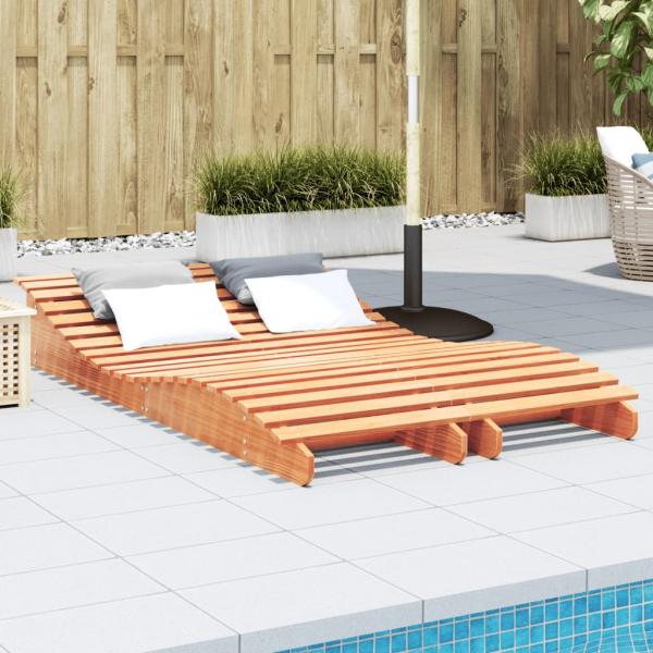 ARDEBO.de - Sonnenliegen 2 Stk. Wachsbraun 205x60x31,5 cm Massivholz Kiefer