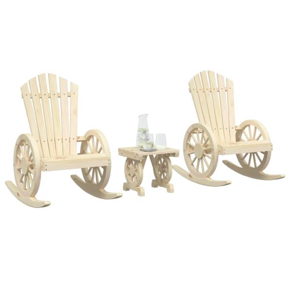 ARDEBO.de - 3-tlg. Garten-Lounge-Set Massivholz Tanne