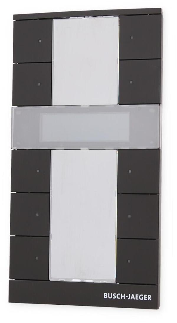 Busch-Jaeger SBR/U10.0.11-885 Raumtemperaturregler mit Bedienfunktion, Busch-Tenton, HVAC-Gerät,10fach BE, schwarz matt (2CKA006330A0052)