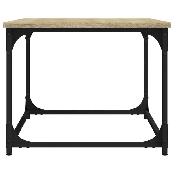 ARDEBO.de - Couchtisch Sonoma-Eiche 80x50x40 cm Holzwerkstoff und Eisen