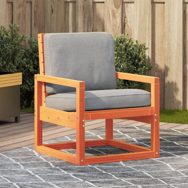 ARDEBO.de - Gartenstuhl Wachsbraun 57,5x63x76 cm Massivholz Kiefer