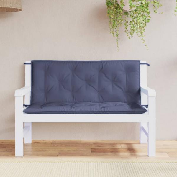 ARDEBO.de - Gartenbank-Auflagen 2 Stk. Marineblau 120x50x7 cm Oxford-Gewebe