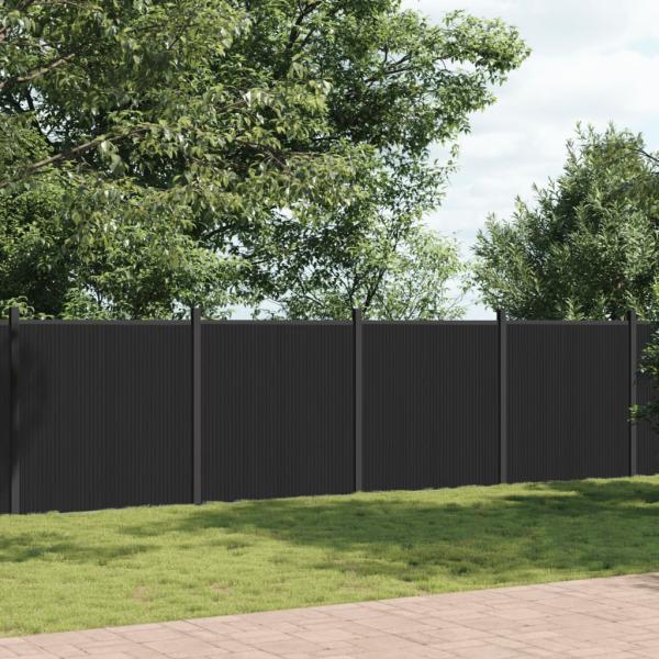 ARDEBO.de - Zaunelement Grau 699x186 cm WPC