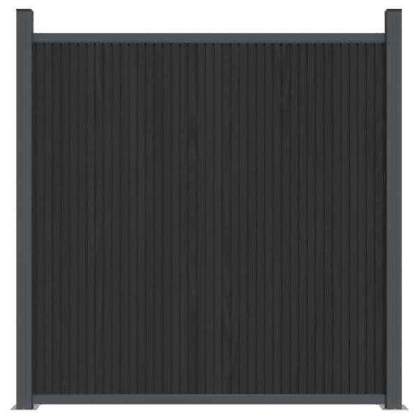 Zaunelement Grau 699x186 cm WPC
