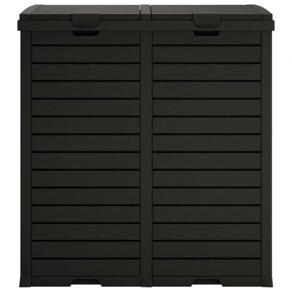 Outdoor-Mülltonne Schwarz 78x41x86 cm Polypropylen