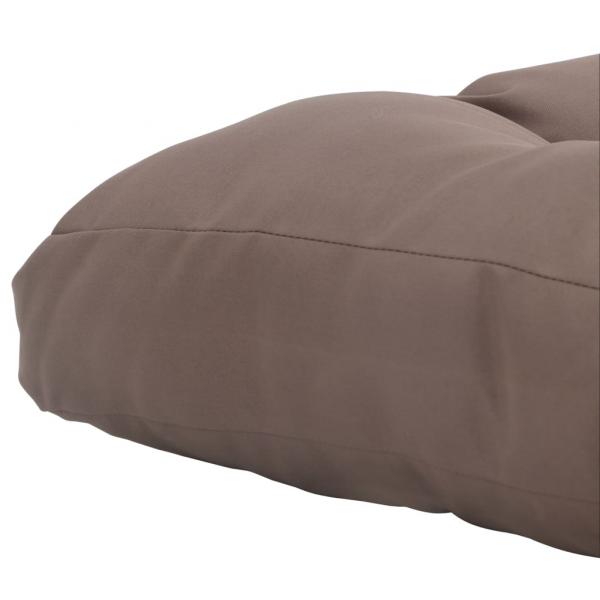 Palettenkissen Taupe 50x50x12 cm Stoff