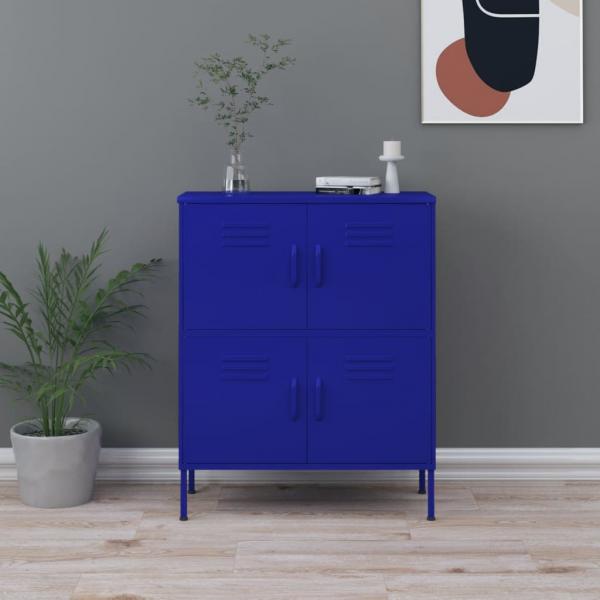 ARDEBO.de - Lagerschrank Marineblau 80x35x101,5 cm Stahl    
