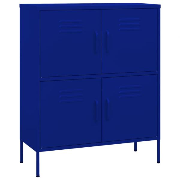 Lagerschrank Marineblau 80x35x101,5 cm Stahl    