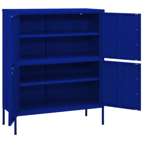 Lagerschrank Marineblau 80x35x101,5 cm Stahl    